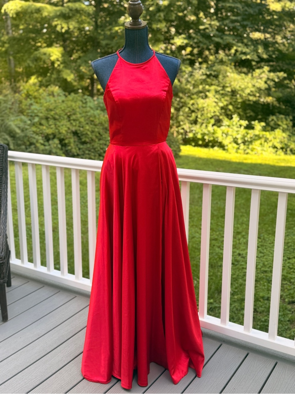 Sherri Hill Red Halter Prom Gown